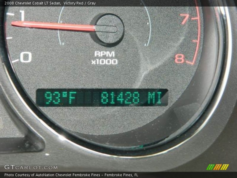 Victory Red / Gray 2008 Chevrolet Cobalt LT Sedan