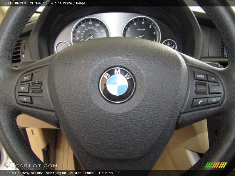 Alpine White / Beige 2011 BMW X3 xDrive 28i