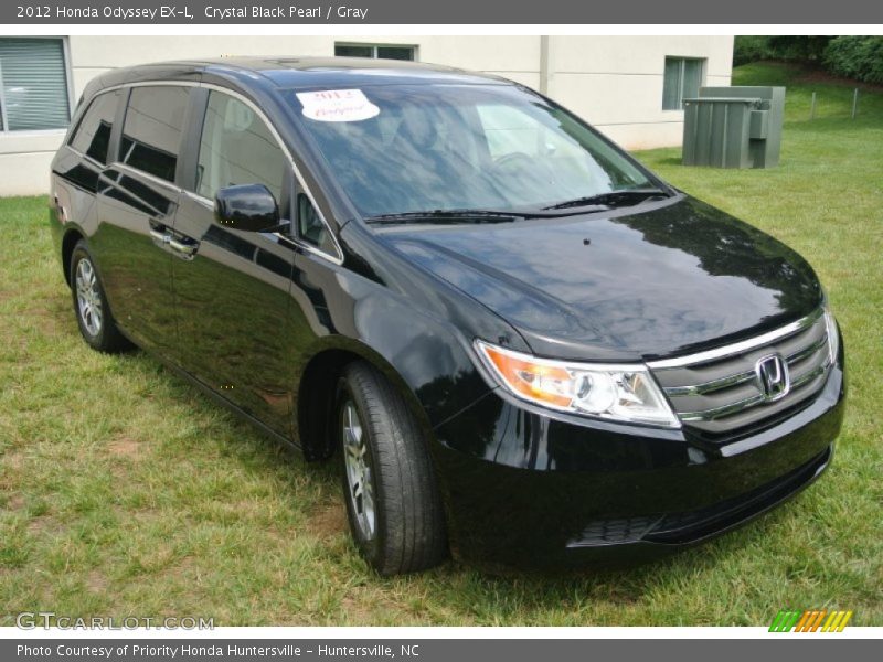 Crystal Black Pearl / Gray 2012 Honda Odyssey EX-L