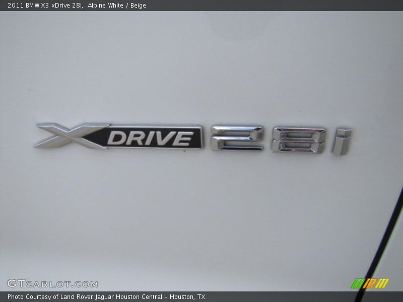 Alpine White / Beige 2011 BMW X3 xDrive 28i