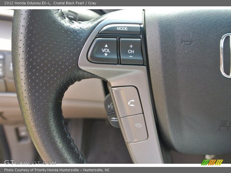 Crystal Black Pearl / Gray 2012 Honda Odyssey EX-L