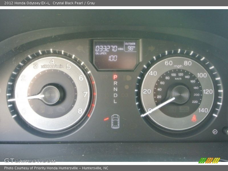 Crystal Black Pearl / Gray 2012 Honda Odyssey EX-L