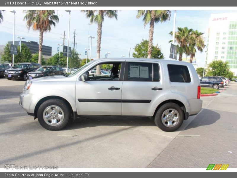 Alabaster Silver Metallic / Black 2010 Honda Pilot LX