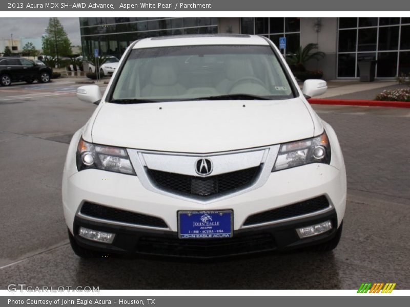 Aspen White Pearl / Parchment 2013 Acura MDX SH-AWD Advance