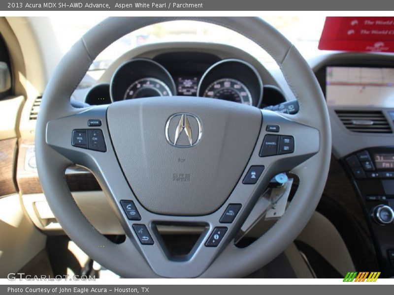 Aspen White Pearl / Parchment 2013 Acura MDX SH-AWD Advance