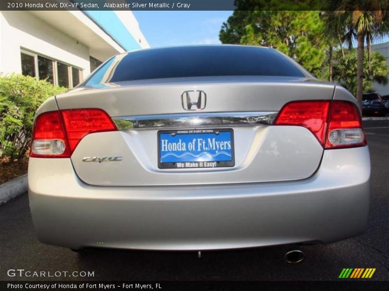Alabaster Silver Metallic / Gray 2010 Honda Civic DX-VP Sedan
