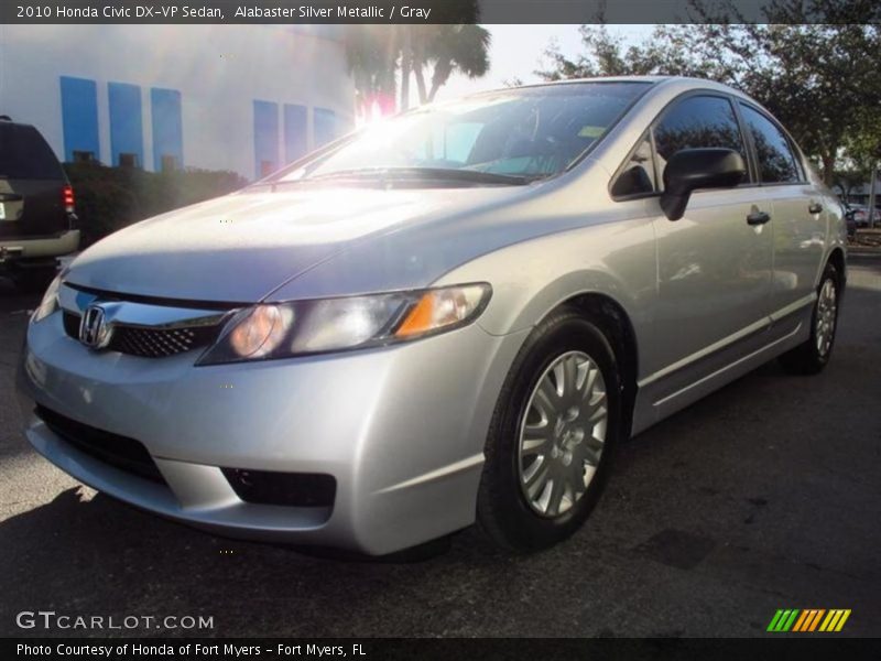Alabaster Silver Metallic / Gray 2010 Honda Civic DX-VP Sedan