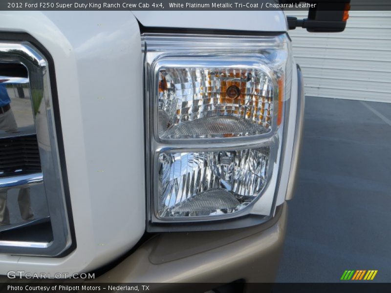 White Platinum Metallic Tri-Coat / Chaparral Leather 2012 Ford F250 Super Duty King Ranch Crew Cab 4x4