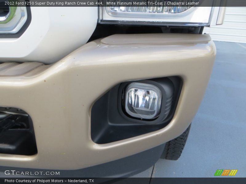 White Platinum Metallic Tri-Coat / Chaparral Leather 2012 Ford F250 Super Duty King Ranch Crew Cab 4x4