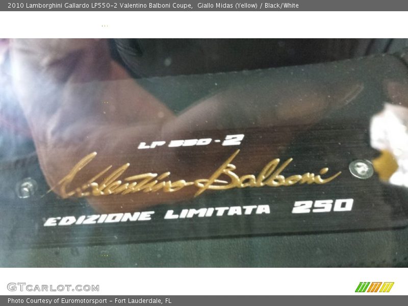  2010 Gallardo LP550-2 Valentino Balboni Coupe Logo