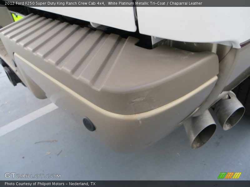 White Platinum Metallic Tri-Coat / Chaparral Leather 2012 Ford F250 Super Duty King Ranch Crew Cab 4x4