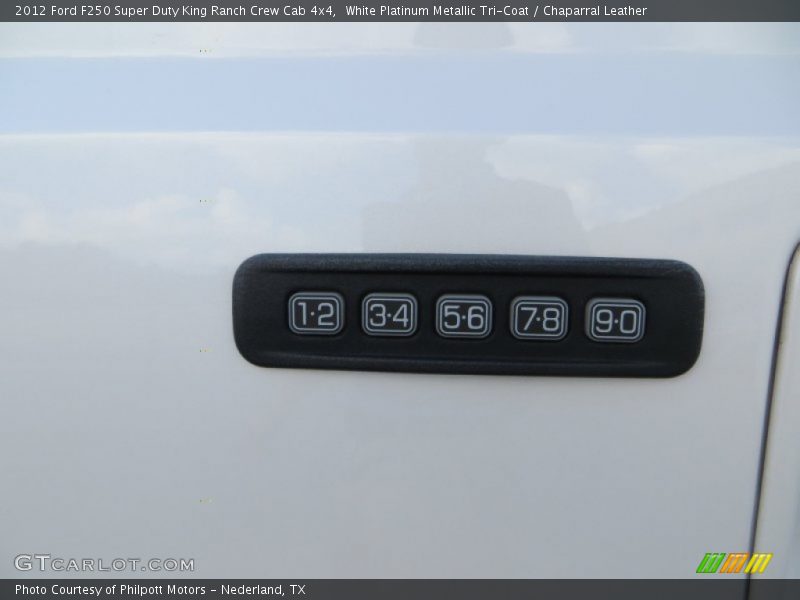 White Platinum Metallic Tri-Coat / Chaparral Leather 2012 Ford F250 Super Duty King Ranch Crew Cab 4x4