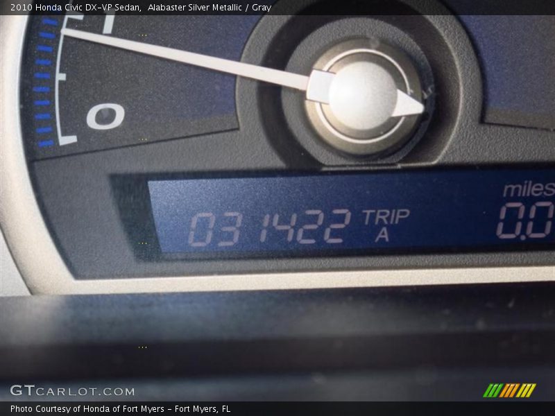 Alabaster Silver Metallic / Gray 2010 Honda Civic DX-VP Sedan