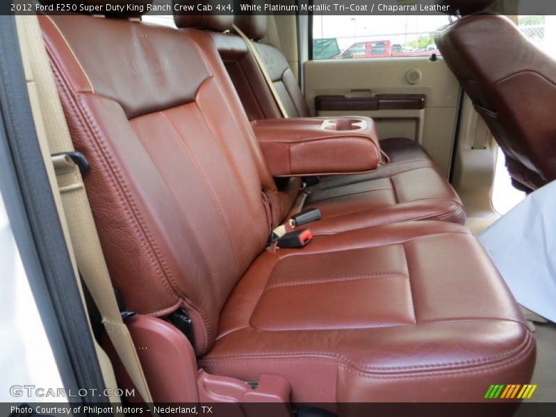 White Platinum Metallic Tri-Coat / Chaparral Leather 2012 Ford F250 Super Duty King Ranch Crew Cab 4x4