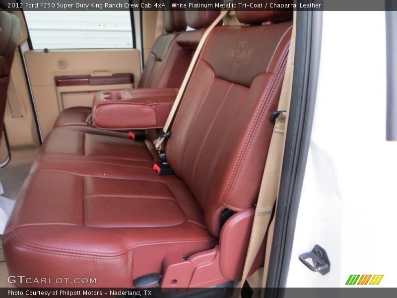White Platinum Metallic Tri-Coat / Chaparral Leather 2012 Ford F250 Super Duty King Ranch Crew Cab 4x4