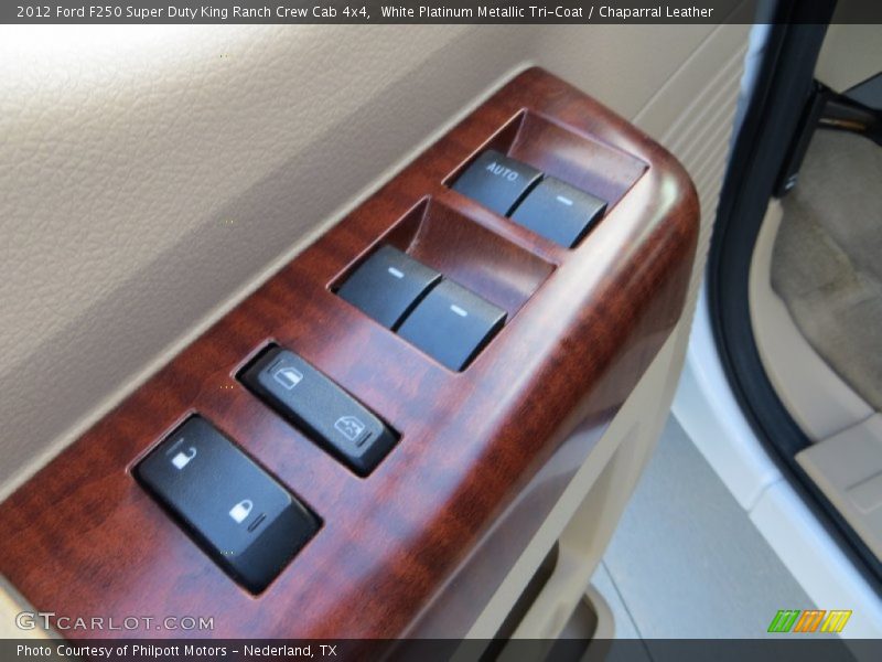 White Platinum Metallic Tri-Coat / Chaparral Leather 2012 Ford F250 Super Duty King Ranch Crew Cab 4x4