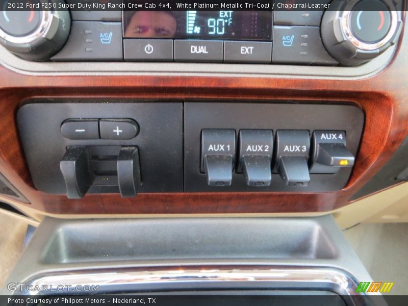 White Platinum Metallic Tri-Coat / Chaparral Leather 2012 Ford F250 Super Duty King Ranch Crew Cab 4x4