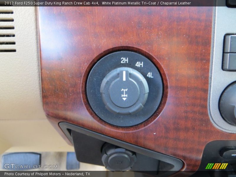 White Platinum Metallic Tri-Coat / Chaparral Leather 2012 Ford F250 Super Duty King Ranch Crew Cab 4x4