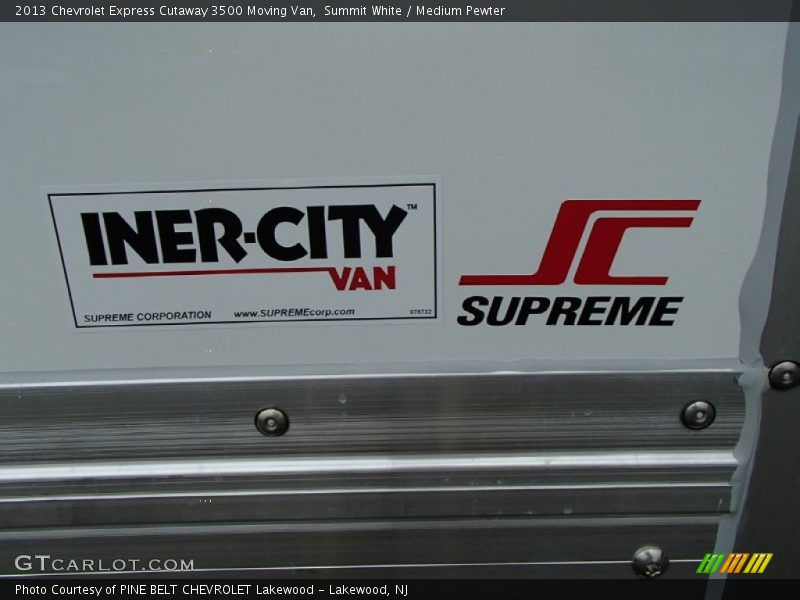 Summit White / Medium Pewter 2013 Chevrolet Express Cutaway 3500 Moving Van