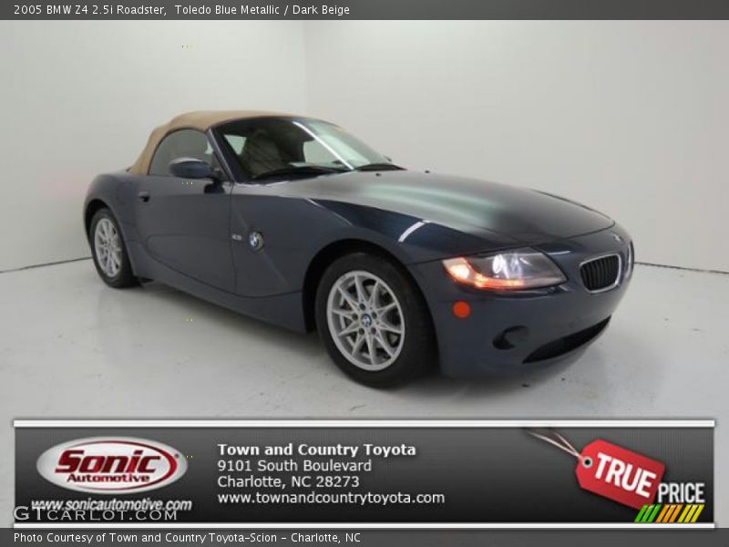 Toledo Blue Metallic / Dark Beige 2005 BMW Z4 2.5i Roadster