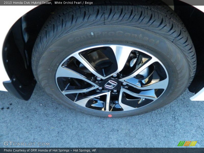 White Orchid Pearl / Beige 2013 Honda Civic Hybrid Sedan