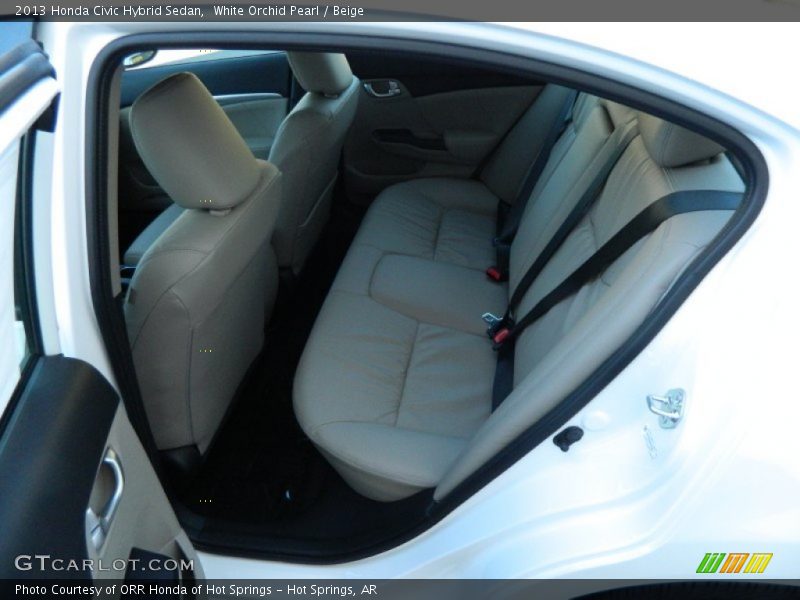White Orchid Pearl / Beige 2013 Honda Civic Hybrid Sedan