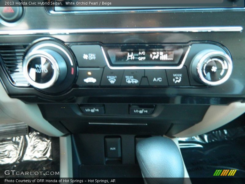 White Orchid Pearl / Beige 2013 Honda Civic Hybrid Sedan
