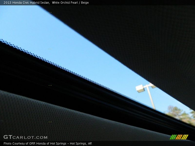 White Orchid Pearl / Beige 2013 Honda Civic Hybrid Sedan