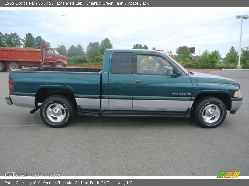 Emerald Green Pearl / Agate Black 1999 Dodge Ram 1500 SLT Extended Cab