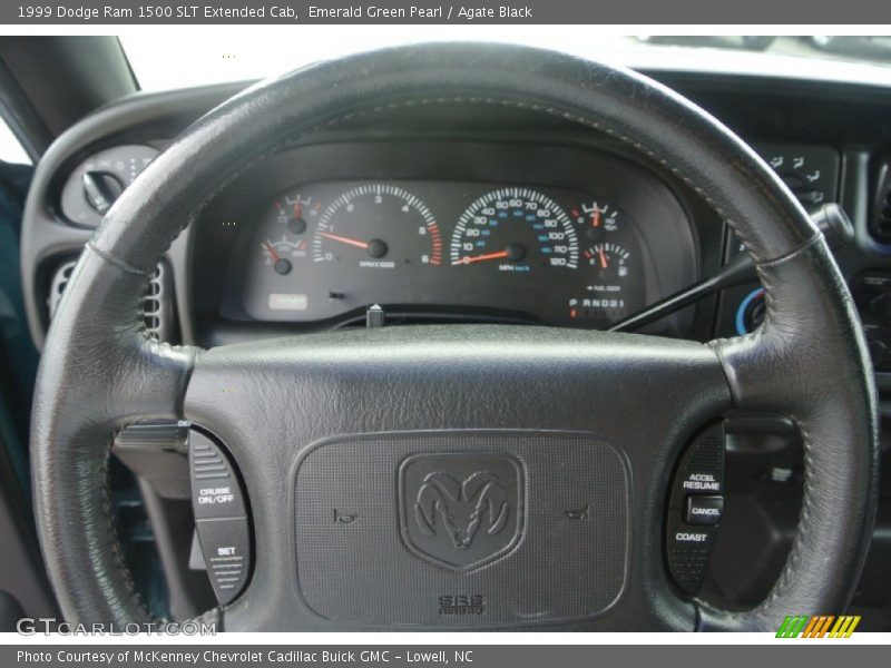 Emerald Green Pearl / Agate Black 1999 Dodge Ram 1500 SLT Extended Cab