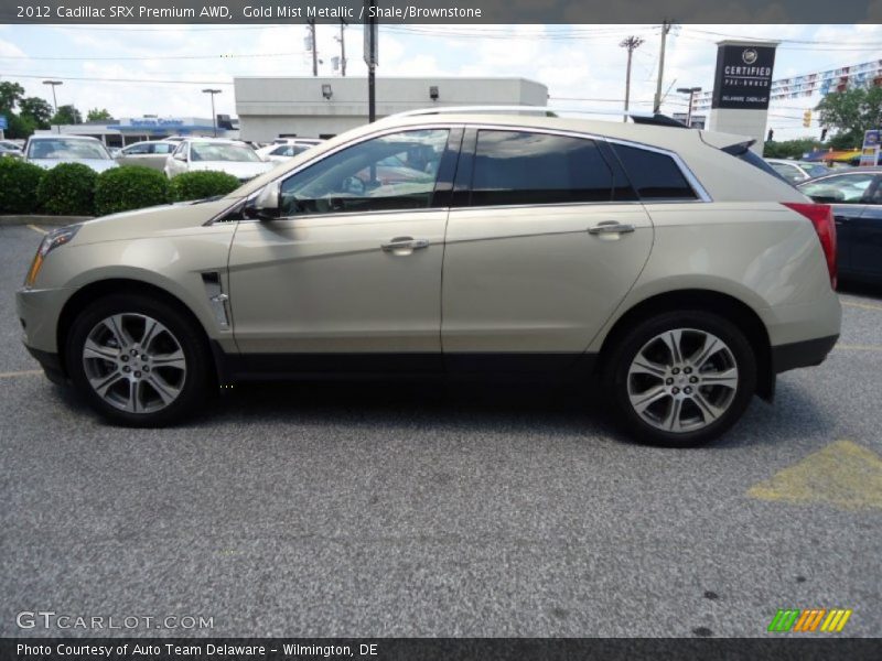 Gold Mist Metallic / Shale/Brownstone 2012 Cadillac SRX Premium AWD