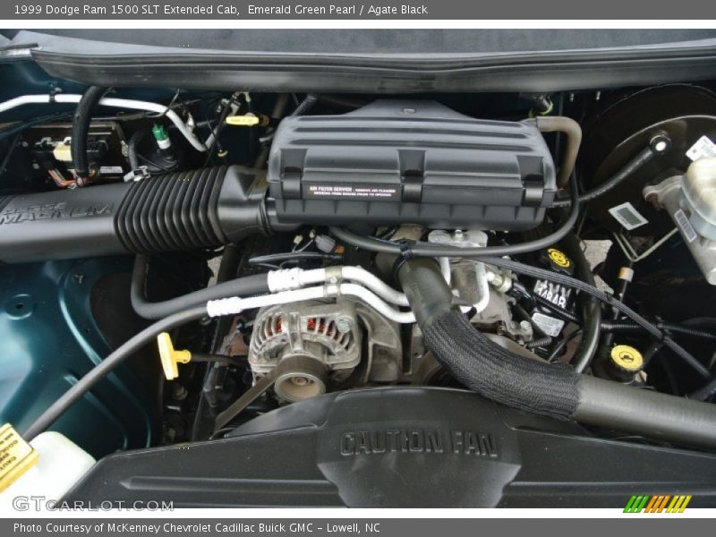 Emerald Green Pearl / Agate Black 1999 Dodge Ram 1500 SLT Extended Cab