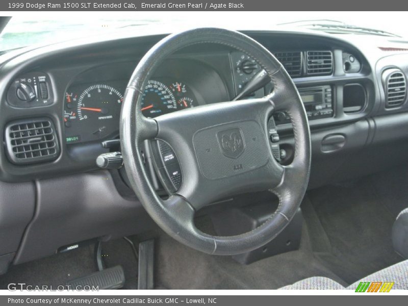 Emerald Green Pearl / Agate Black 1999 Dodge Ram 1500 SLT Extended Cab