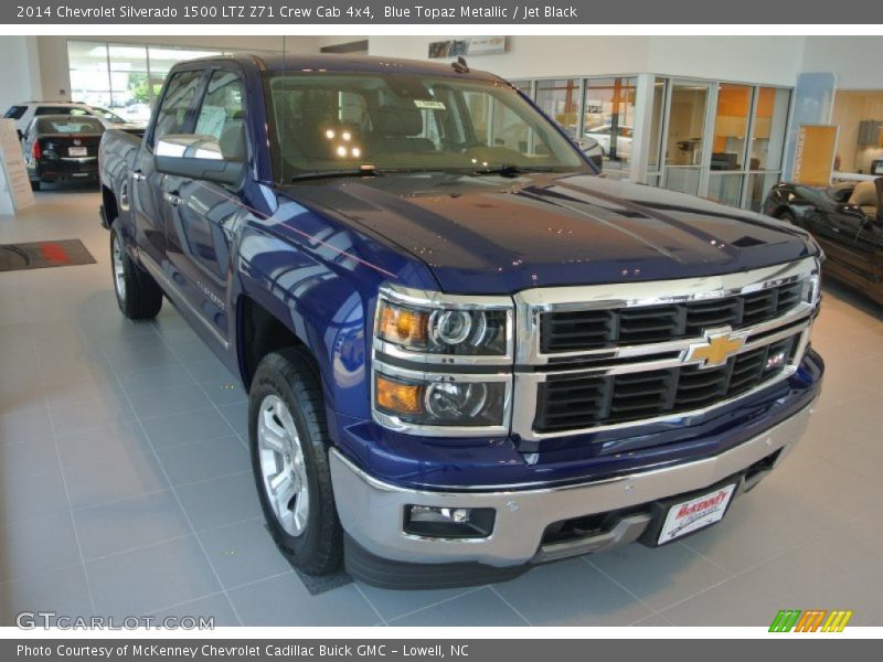 Blue Topaz Metallic / Jet Black 2014 Chevrolet Silverado 1500 LTZ Z71 Crew Cab 4x4