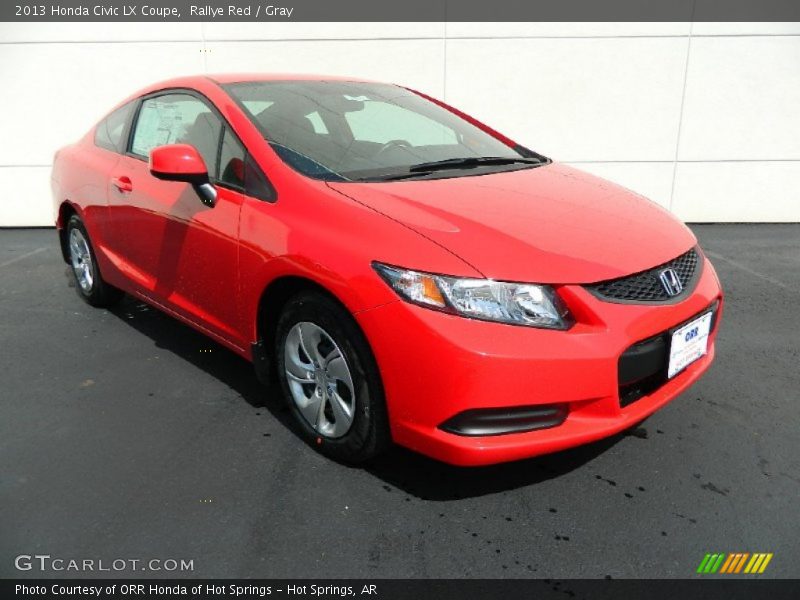 Rallye Red / Gray 2013 Honda Civic LX Coupe