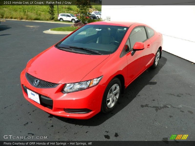 Rallye Red / Gray 2013 Honda Civic LX Coupe