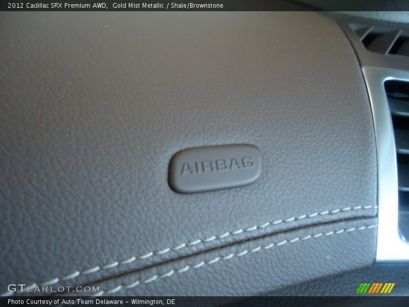 Gold Mist Metallic / Shale/Brownstone 2012 Cadillac SRX Premium AWD