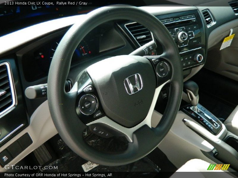 Rallye Red / Gray 2013 Honda Civic LX Coupe