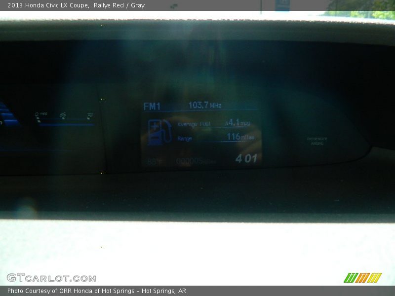 Rallye Red / Gray 2013 Honda Civic LX Coupe