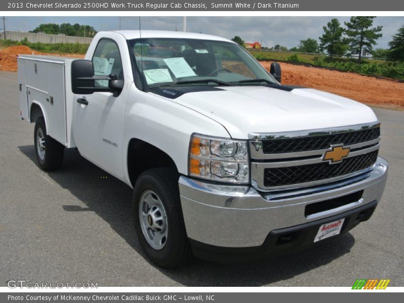 Summit White / Dark Titanium 2013 Chevrolet Silverado 2500HD Work Truck Regular Cab Chassis