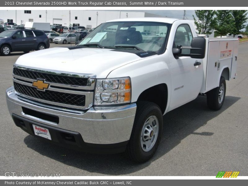 Summit White / Dark Titanium 2013 Chevrolet Silverado 2500HD Work Truck Regular Cab Chassis