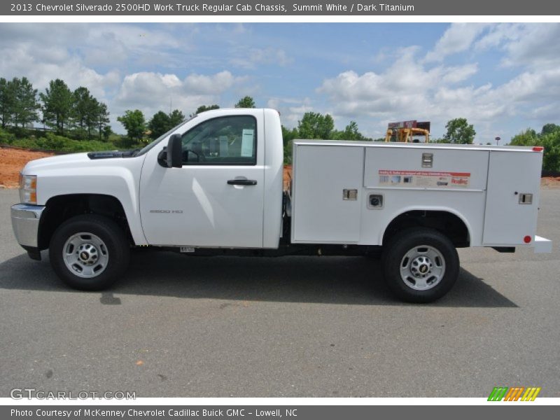Summit White / Dark Titanium 2013 Chevrolet Silverado 2500HD Work Truck Regular Cab Chassis