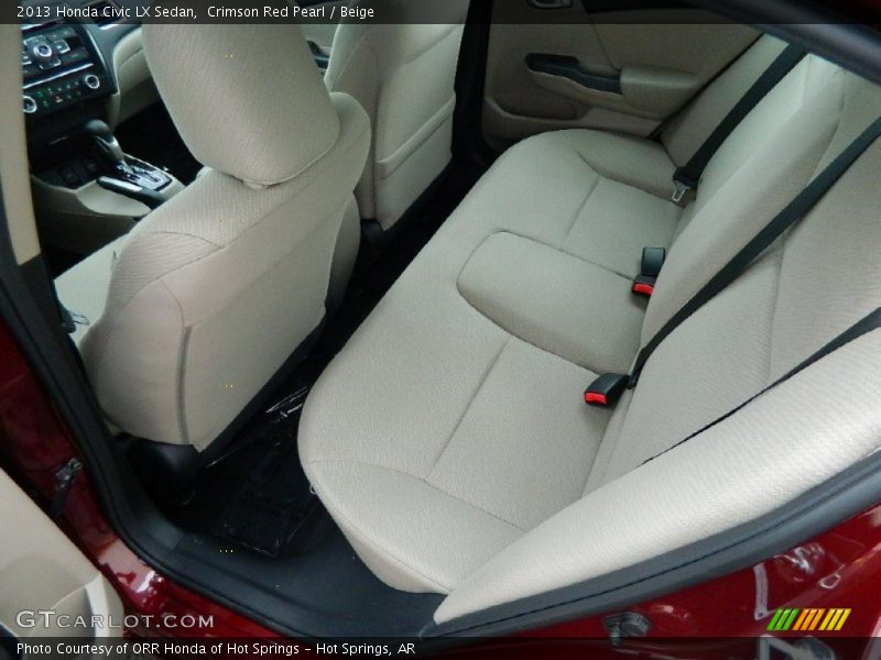 Crimson Red Pearl / Beige 2013 Honda Civic LX Sedan
