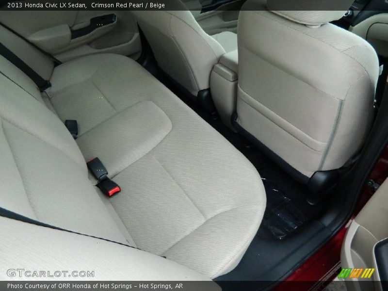 Crimson Red Pearl / Beige 2013 Honda Civic LX Sedan