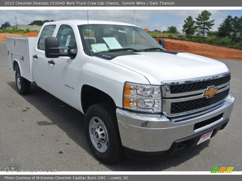 Summit White / Dark Titanium 2013 Chevrolet Silverado 2500HD Work Truck Crew Cab Chassis
