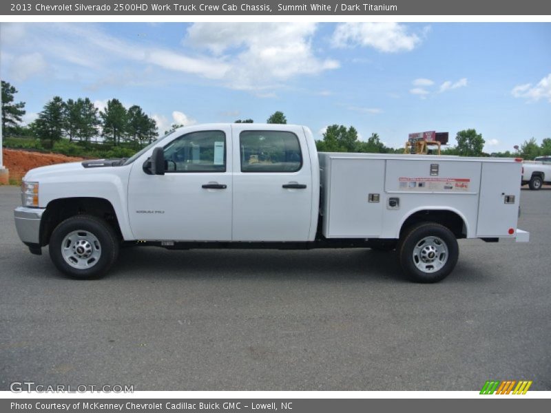Summit White / Dark Titanium 2013 Chevrolet Silverado 2500HD Work Truck Crew Cab Chassis