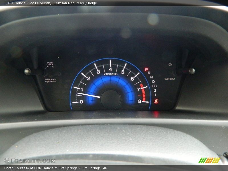 Crimson Red Pearl / Beige 2013 Honda Civic LX Sedan