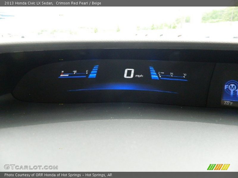 Crimson Red Pearl / Beige 2013 Honda Civic LX Sedan
