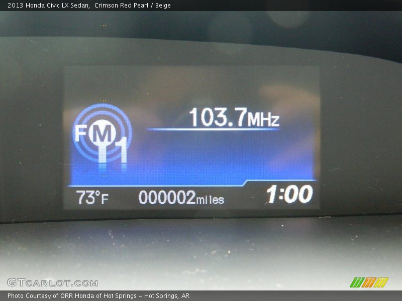 Crimson Red Pearl / Beige 2013 Honda Civic LX Sedan
