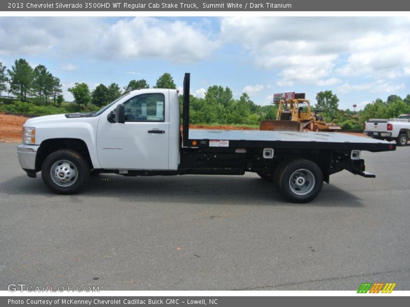 Summit White / Dark Titanium 2013 Chevrolet Silverado 3500HD WT Regular Cab Stake Truck